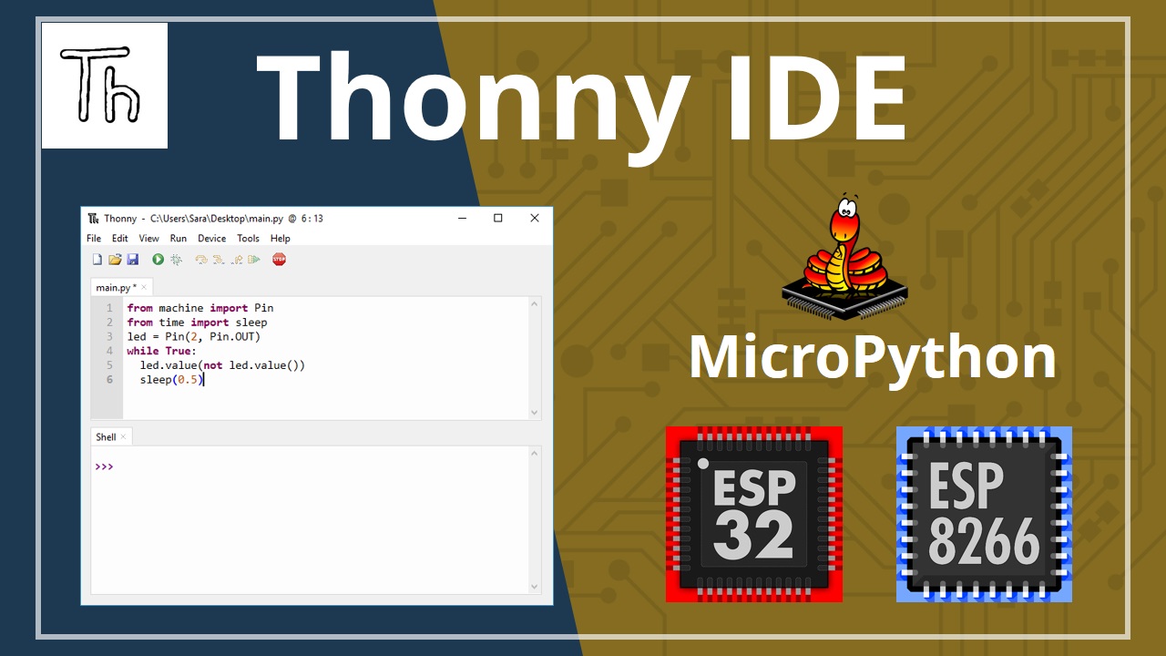 håndjern Påhængsmotor Behandling Getting Started with Thonny MicroPython (Python) IDE for ESP32 and ESP8266  | Random Nerd Tutorials