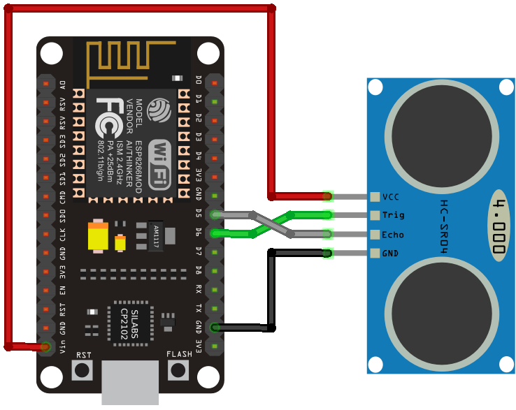 Ultrasonic Sensor With Blynk And Nodemcu Sensor Ultrasonic Arduino ...