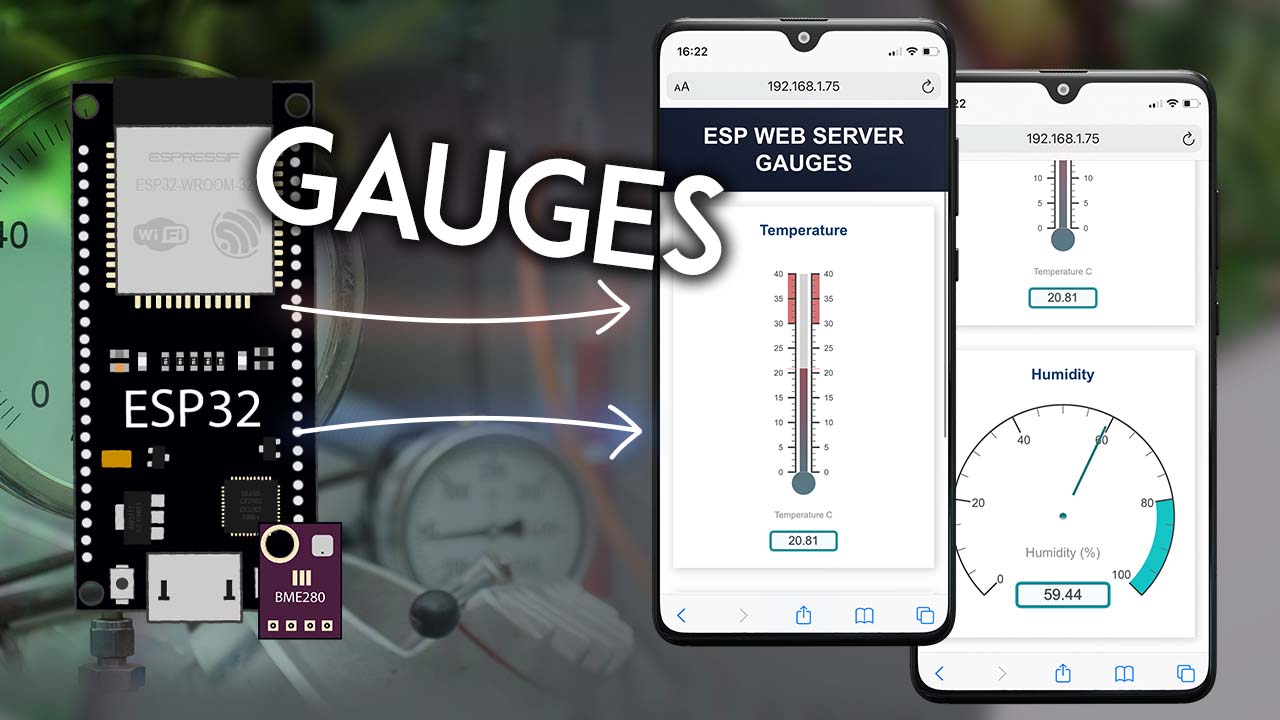 ESP32 Web Server: Display Sensor Readings in Gauges | Random Nerd Tutorials