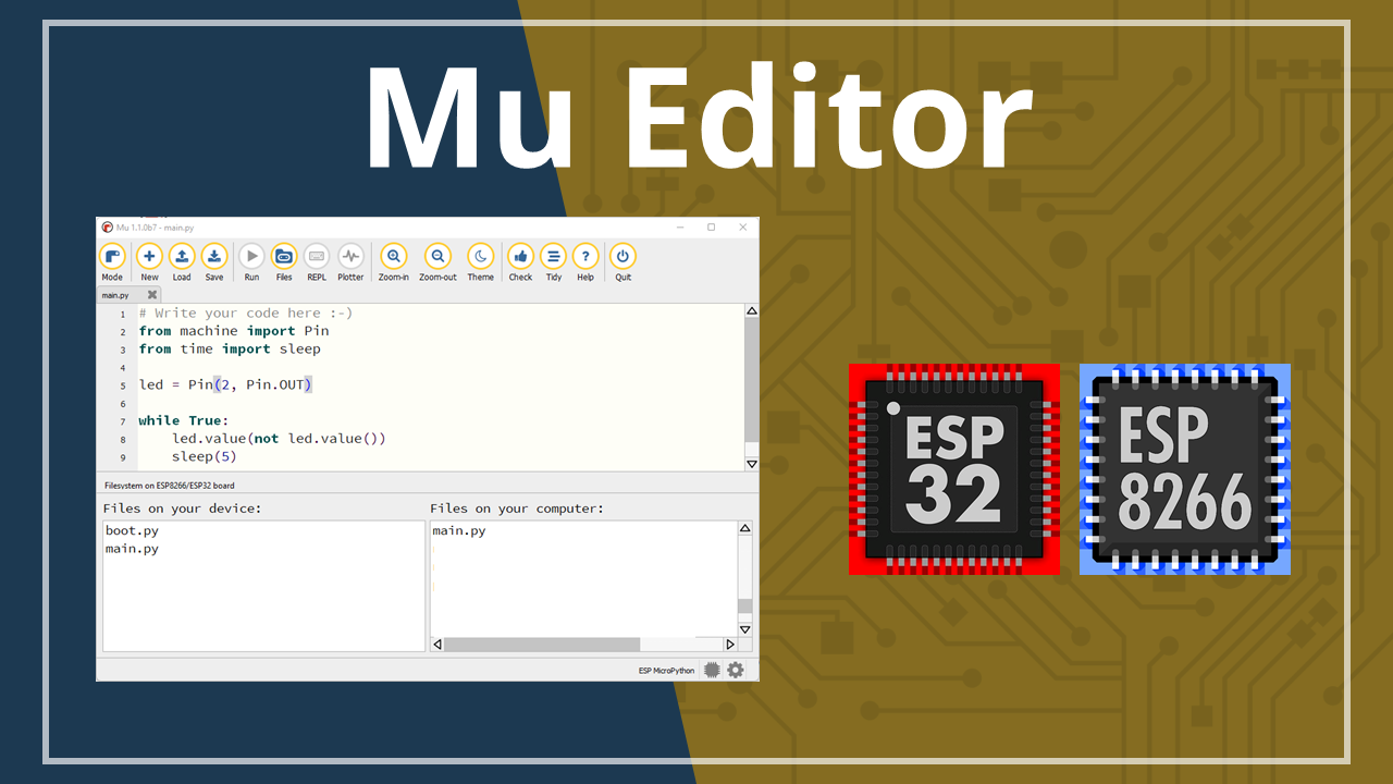 B Micropython Program Esp Esp Using Mu Editor Random Nerd